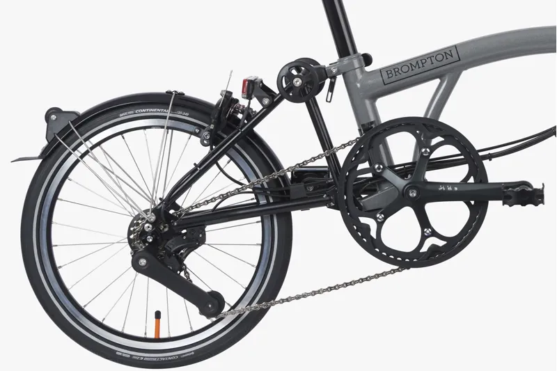 Brompton Electric P Line Urban Mid Folding Bike 2023 in Storm Grey-4